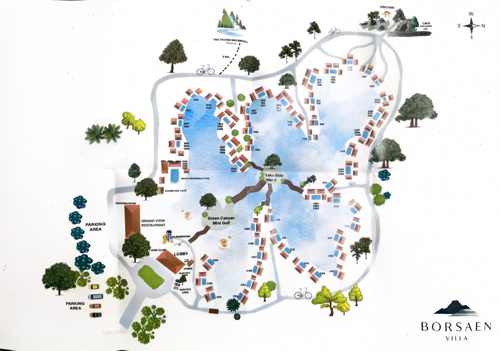 Bor Saen resort map supplied by the organiser